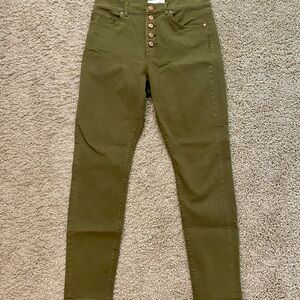 🍀2/$22 Olive Green Button-Fly Jeans